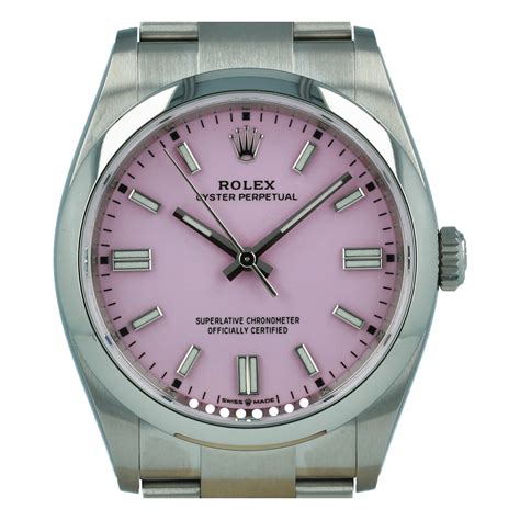 rolex oyster perpetual 36 pink dial|Rolex Oyster Perpetual date price.